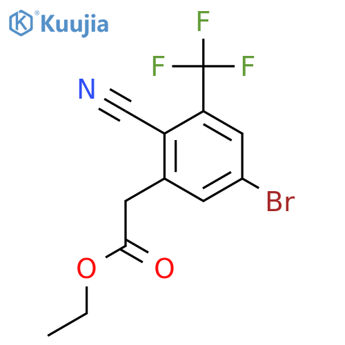 Ethyl 5-bromo-2-cyano-3-(trifluoromethyl)phenylacetate structure