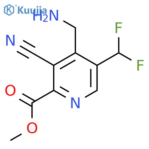 Methyl 4-(aminomethyl)-3-cyano-5-(difluoromethyl)pyridine-2-carboxylate structure