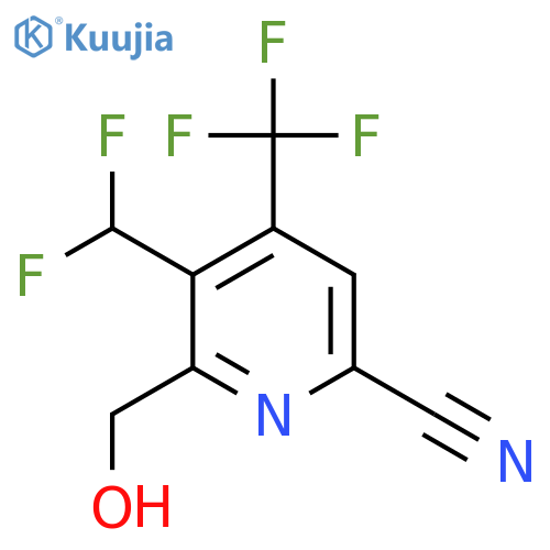 6-Cyano-3-(difluoromethyl)-4-(trifluoromethyl)pyridine-2-methanol structure