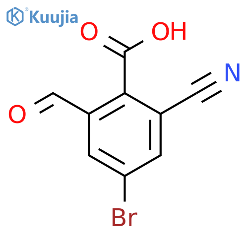4-Bromo-2-cyano-6-formylbenzoic acid structure