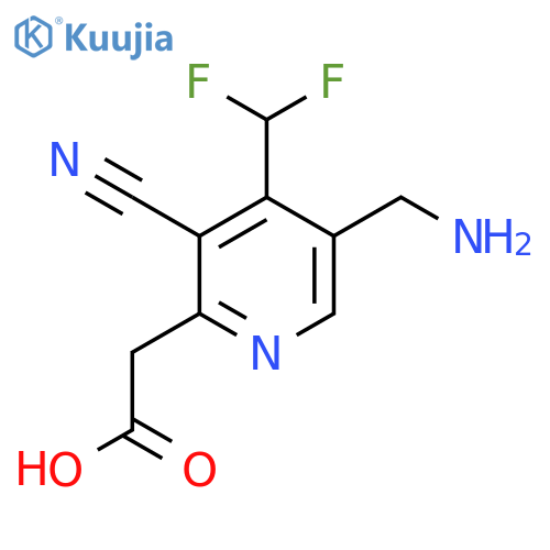 5-(Aminomethyl)-3-cyano-4-(difluoromethyl)pyridine-2-acetic acid structure