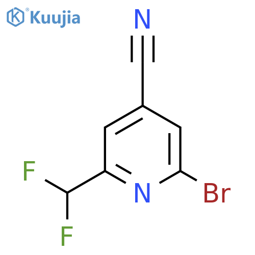 2-Bromo-4-cyano-6-(difluoromethyl)pyridine structure