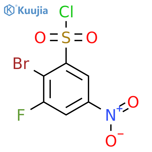 2-Bromo-3-fluoro-5-nitrobenzenesulfonyl chloride structure