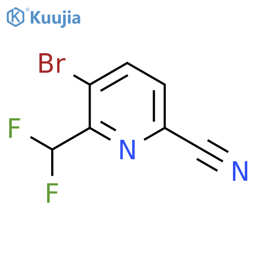 3-Bromo-6-cyano-2-(difluoromethyl)pyridine structure