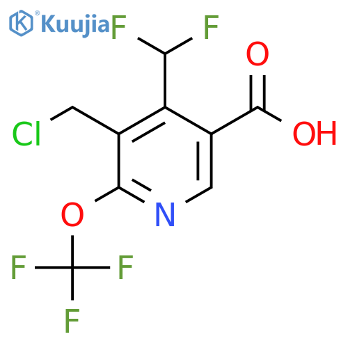 3-(Chloromethyl)-4-(difluoromethyl)-2-(trifluoromethoxy)pyridine-5-carboxylic acid structure