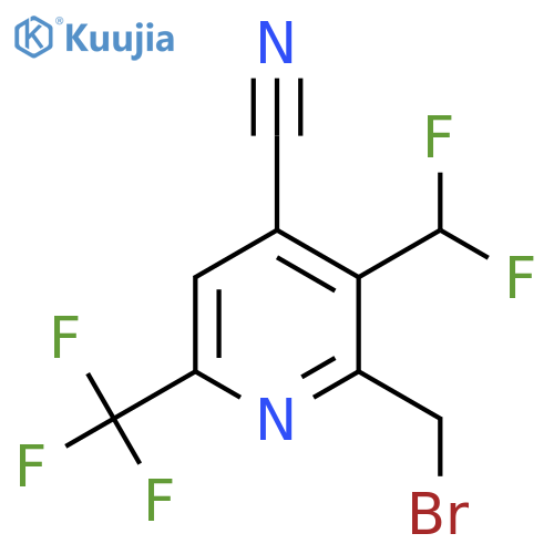2-(Bromomethyl)-4-cyano-3-(difluoromethyl)-6-(trifluoromethyl)pyridine structure