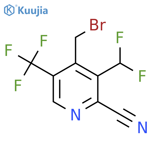 4-(Bromomethyl)-2-cyano-3-(difluoromethyl)-5-(trifluoromethyl)pyridine structure