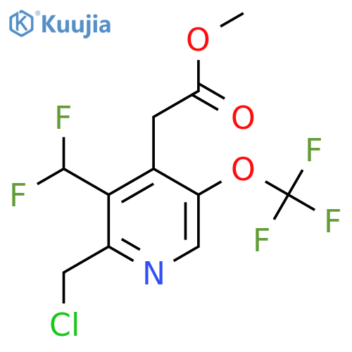 Methyl 2-(chloromethyl)-3-(difluoromethyl)-5-(trifluoromethoxy)pyridine-4-acetate structure