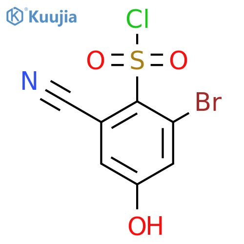 2-Bromo-6-cyano-4-hydroxybenzenesulfonyl chloride structure