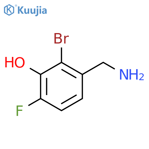 2-Bromo-4-fluoro-3-hydroxybenzylamine structure