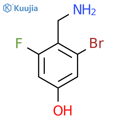 2-Bromo-6-fluoro-4-hydroxybenzylamine structure