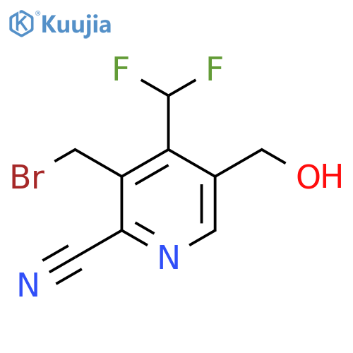 3-(Bromomethyl)-2-cyano-4-(difluoromethyl)pyridine-5-methanol structure