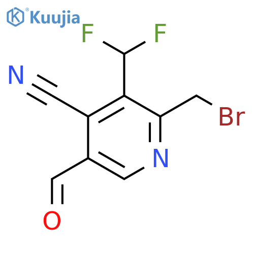 2-(Bromomethyl)-4-cyano-3-(difluoromethyl)pyridine-5-carboxaldehyde structure