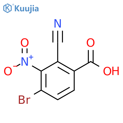 4-Bromo-2-cyano-3-nitrobenzoic acid structure