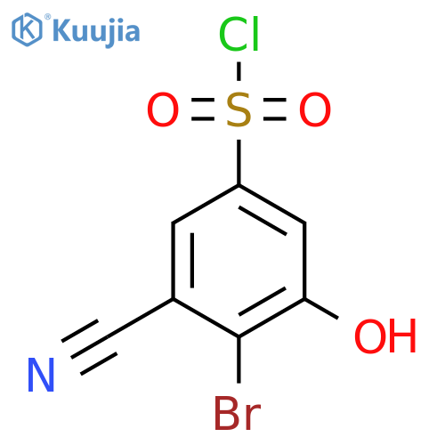 4-Bromo-3-cyano-5-hydroxybenzenesulfonyl chloride structure