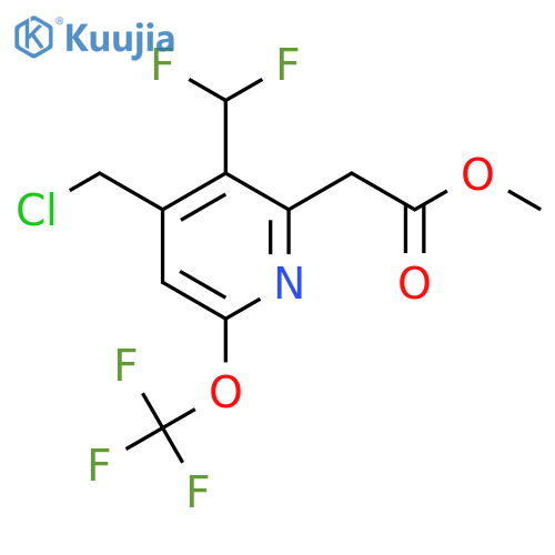 Methyl 4-(chloromethyl)-3-(difluoromethyl)-6-(trifluoromethoxy)pyridine-2-acetate structure