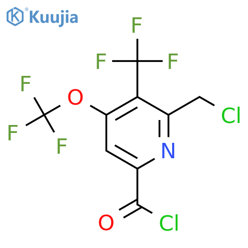 2-(Chloromethyl)-4-(trifluoromethoxy)-3-(trifluoromethyl)pyridine-6-carbonyl chloride structure
