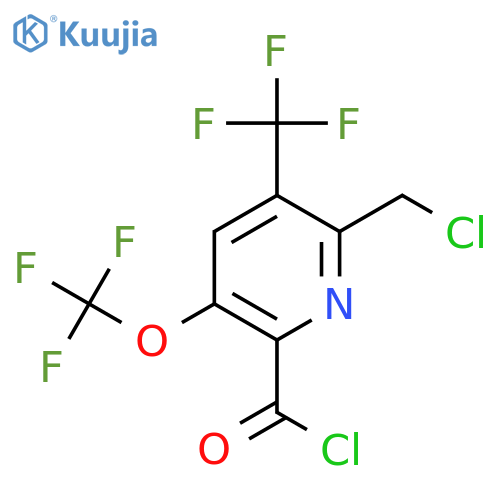 2-(Chloromethyl)-5-(trifluoromethoxy)-3-(trifluoromethyl)pyridine-6-carbonyl chloride structure