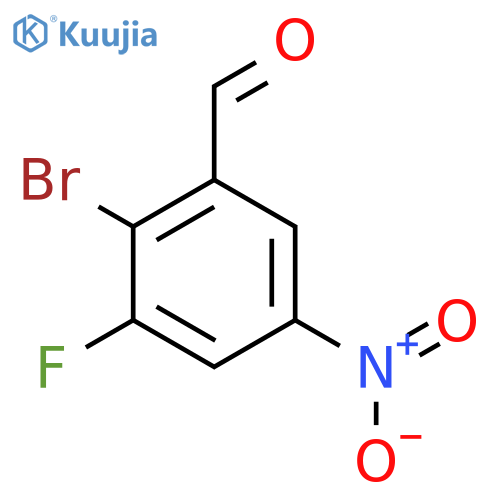 2-Bromo-3-fluoro-5-nitrobenzaldehyde structure