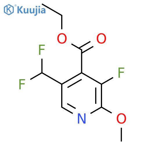 Ethyl 5-(difluoromethyl)-3-fluoro-2-methoxypyridine-4-carboxylate structure