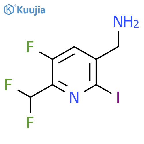 5-(Aminomethyl)-2-(difluoromethyl)-3-fluoro-6-iodopyridine structure