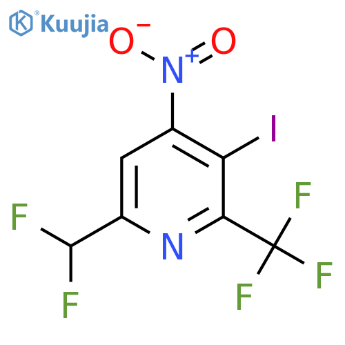 6-(Difluoromethyl)-3-iodo-4-nitro-2-(trifluoromethyl)pyridine structure