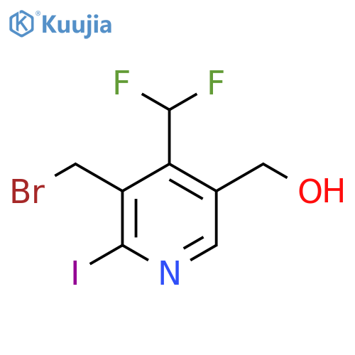 3-(Bromomethyl)-4-(difluoromethyl)-2-iodopyridine-5-methanol structure