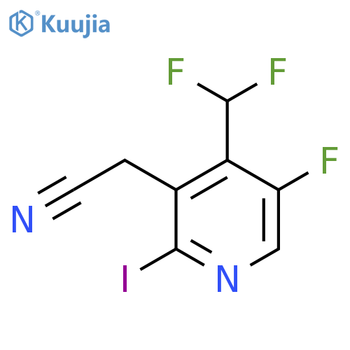 4-(Difluoromethyl)-5-fluoro-2-iodopyridine-3-acetonitrile structure