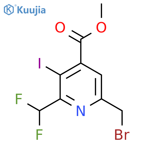 Methyl 6-(bromomethyl)-2-(difluoromethyl)-3-iodopyridine-4-carboxylate structure