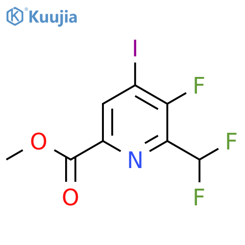 Methyl 2-(difluoromethyl)-3-fluoro-4-iodopyridine-6-carboxylate structure