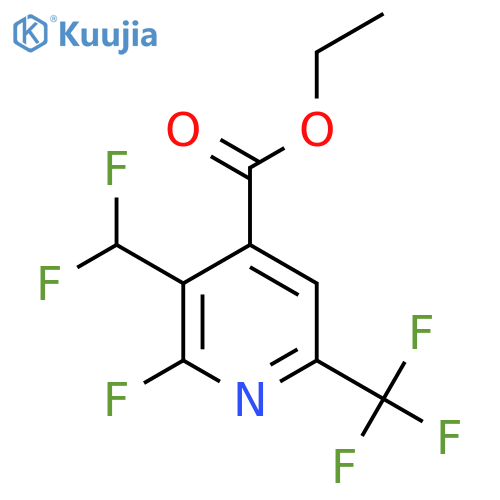 Ethyl 3-(difluoromethyl)-2-fluoro-6-(trifluoromethyl)pyridine-4-carboxylate structure