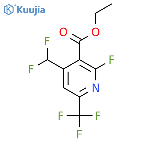 Ethyl 4-(difluoromethyl)-2-fluoro-6-(trifluoromethyl)pyridine-3-carboxylate structure