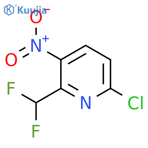 6-Chloro-2-(difluoromethyl)-3-nitropyridine structure