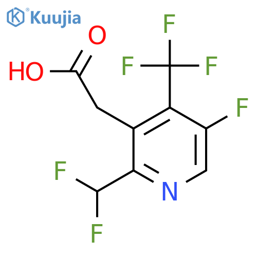 2-(Difluoromethyl)-5-fluoro-4-(trifluoromethyl)pyridine-3-acetic acid structure