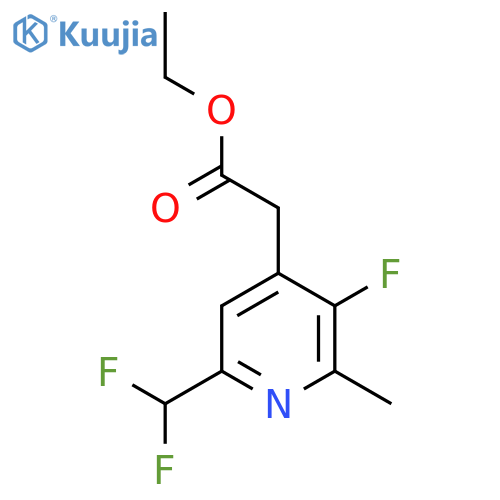 Ethyl 6-(difluoromethyl)-3-fluoro-2-methylpyridine-4-acetate structure