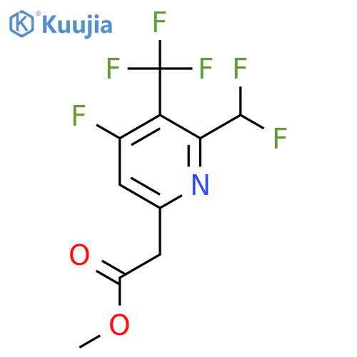Methyl 2-(difluoromethyl)-4-fluoro-3-(trifluoromethyl)pyridine-6-acetate structure