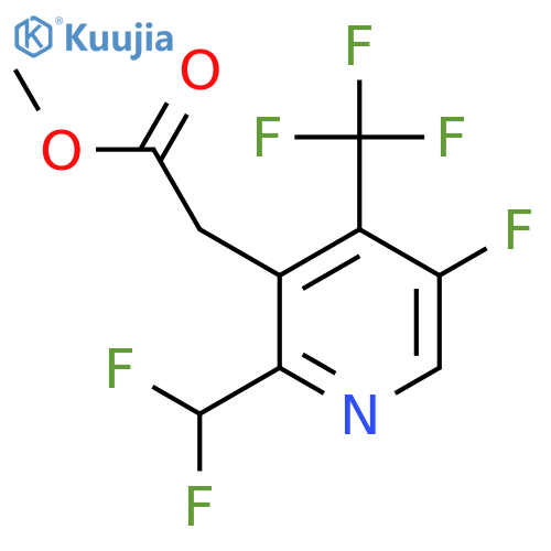 Methyl 2-(difluoromethyl)-5-fluoro-4-(trifluoromethyl)pyridine-3-acetate structure