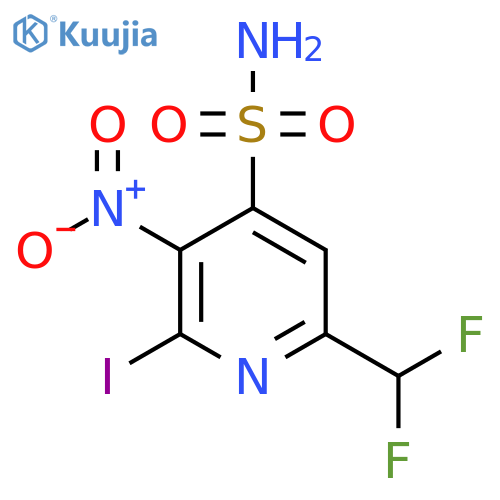 6-(Difluoromethyl)-2-iodo-3-nitropyridine-4-sulfonamide structure