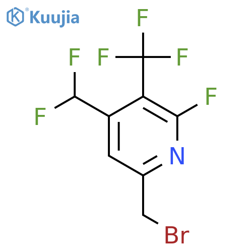 6-(Bromomethyl)-4-(difluoromethyl)-2-fluoro-3-(trifluoromethyl)pyridine structure