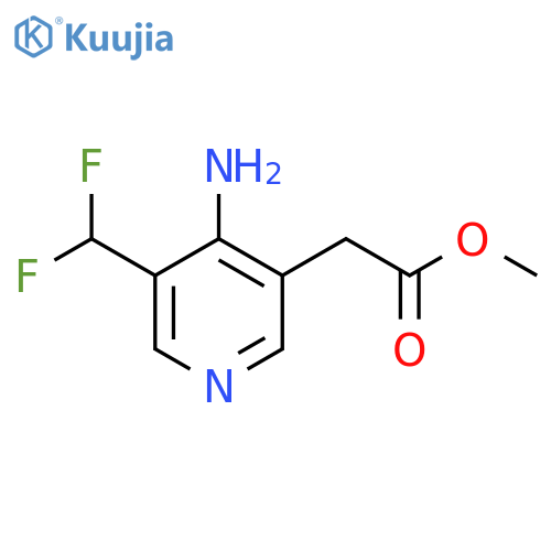 Methyl 4-amino-3-(difluoromethyl)pyridine-5-acetate structure