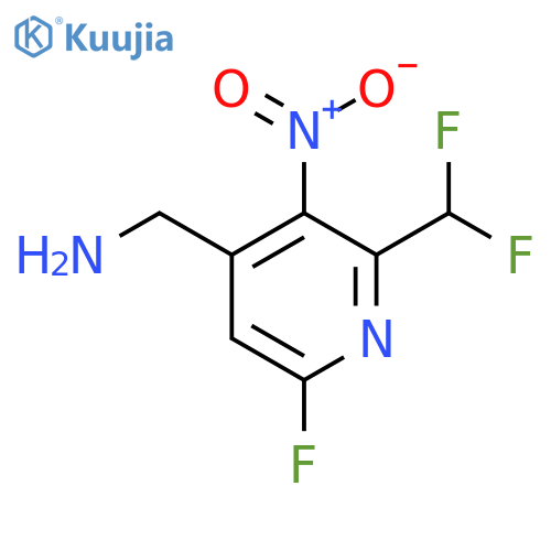 4-(Aminomethyl)-2-(difluoromethyl)-6-fluoro-3-nitropyridine structure