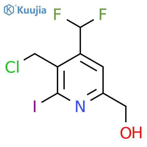3-(Chloromethyl)-4-(difluoromethyl)-2-iodopyridine-6-methanol structure