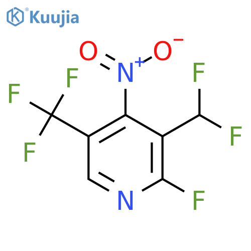 3-(Difluoromethyl)-2-fluoro-4-nitro-5-(trifluoromethyl)pyridine structure