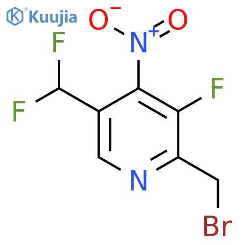 2-(Bromomethyl)-5-(difluoromethyl)-3-fluoro-4-nitropyridine structure