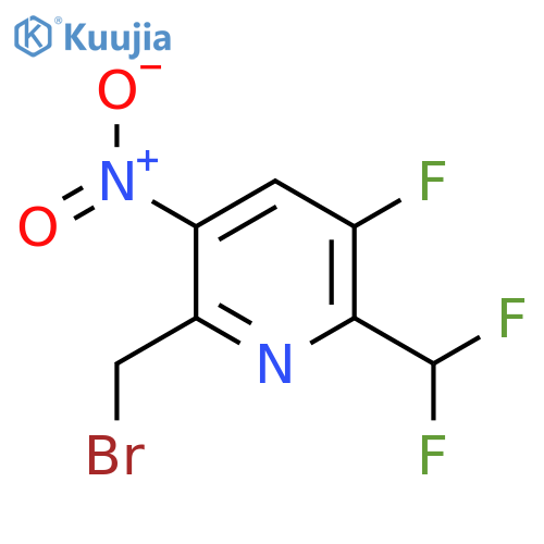 2-(Bromomethyl)-6-(difluoromethyl)-5-fluoro-3-nitropyridine structure