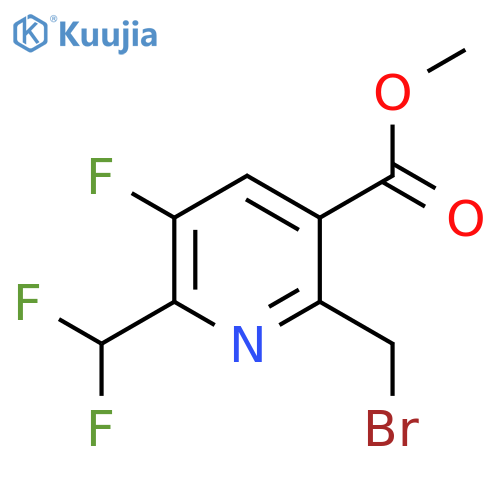 Methyl 2-(bromomethyl)-6-(difluoromethyl)-5-fluoropyridine-3-carboxylate structure