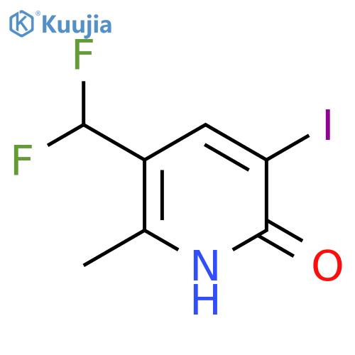 5-(Difluoromethyl)-2-hydroxy-3-iodo-6-methylpyridine structure