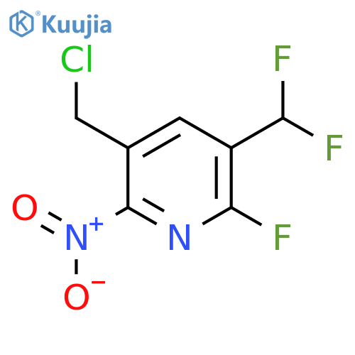 3-(Chloromethyl)-5-(difluoromethyl)-6-fluoro-2-nitropyridine structure