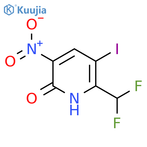 2-(Difluoromethyl)-6-hydroxy-3-iodo-5-nitropyridine structure