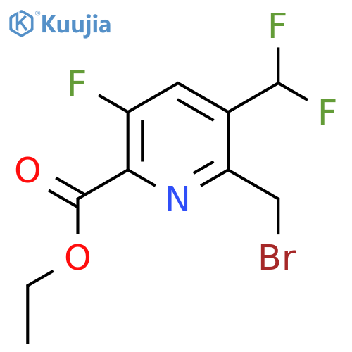 Ethyl 2-(bromomethyl)-3-(difluoromethyl)-5-fluoropyridine-6-carboxylate structure